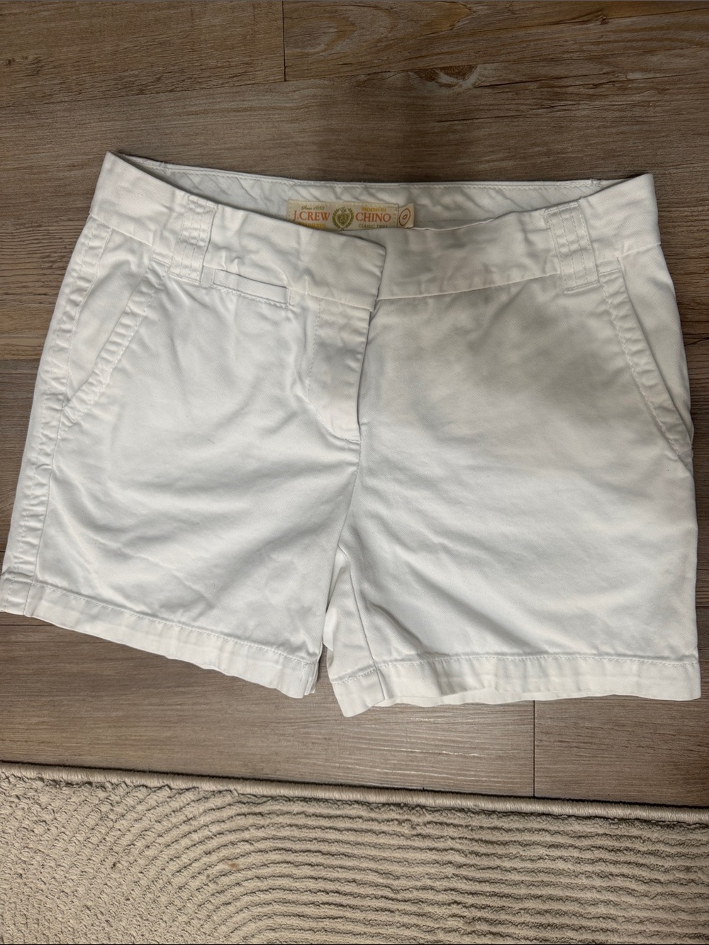 J. Crew White Chino Bermuda Shorts